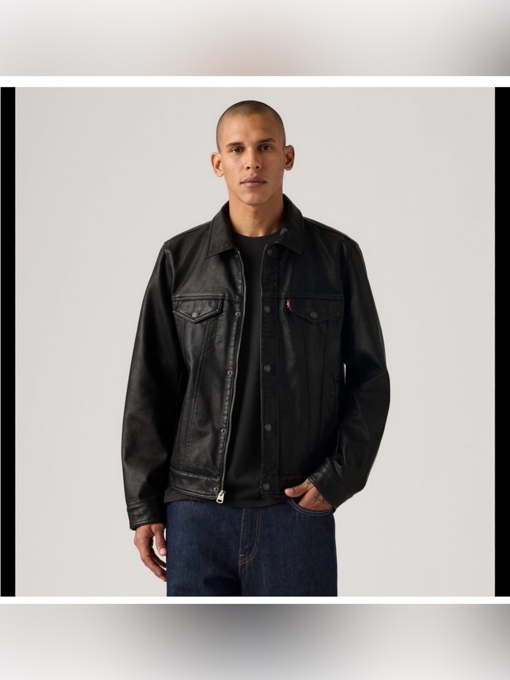 Levi's Faux Leather Trucker Jacket